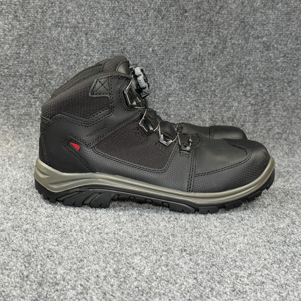 Red Wing Tradesman 5" Boot Mens 11 Black Leather Waterproof BOA Safety Toe Hiker